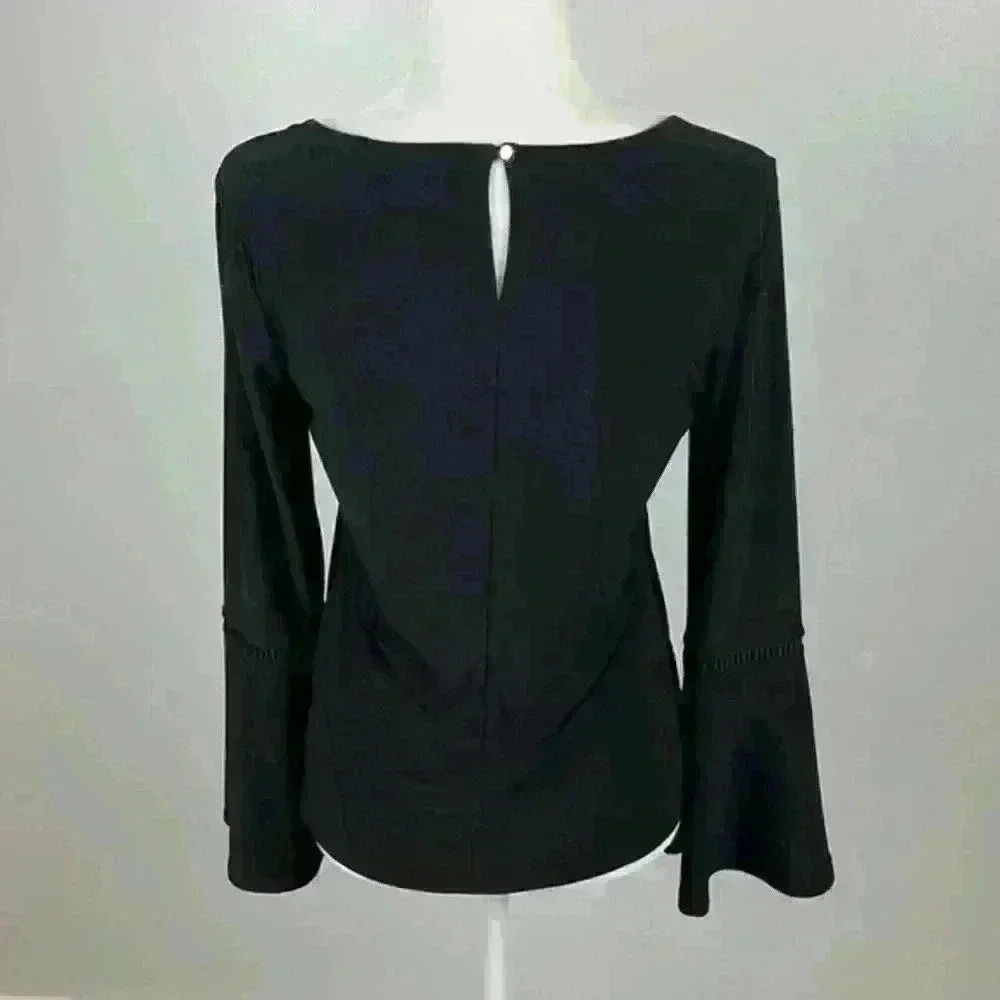 White House Black Market Black Blouse Size XS - Picture 5 of 9
